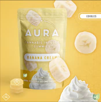 Banana Cream + CBC Gummies 550mg (Hybrid) | Aura