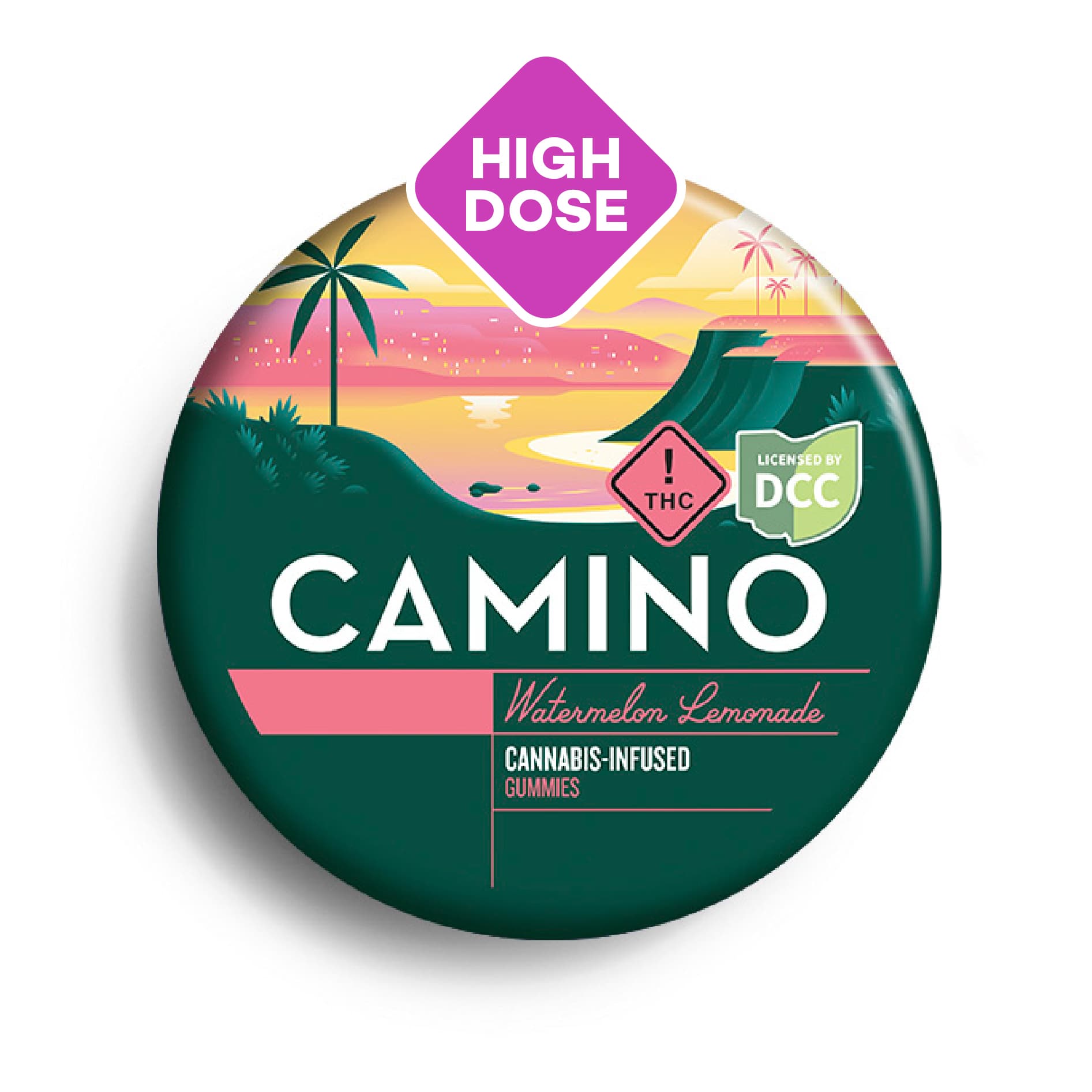 Watermelon Lemonade High Dose Camino Gummies