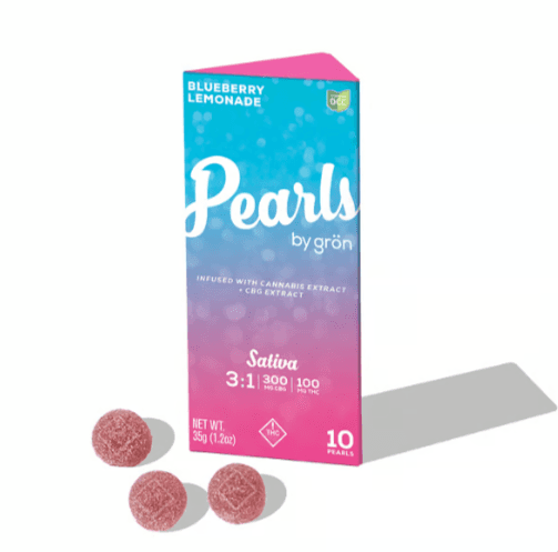 Gron - Blueberry Lemonade 3:1 CBG Sativa Gummy Pearls - 10ct - 100mg
