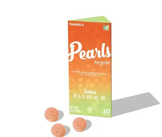 Grön | Gummies | Pearl | Tangelo | 1:1:2 CBC:CBG:THC | 100mg | 10 Doses