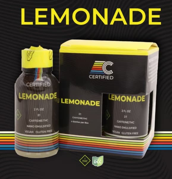 Certified Cultivators | Drink | Lemonade + Caffeine Drink | 4pk | 100mg