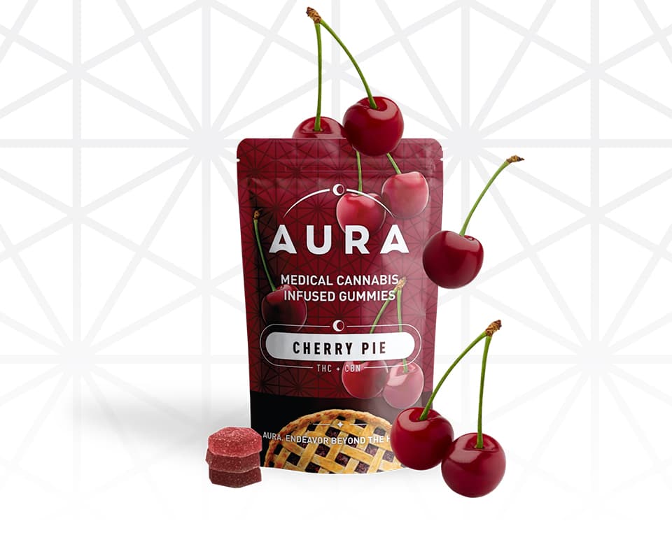 Aura | Cherry Pie CBN 22pc | 220mg Gummies