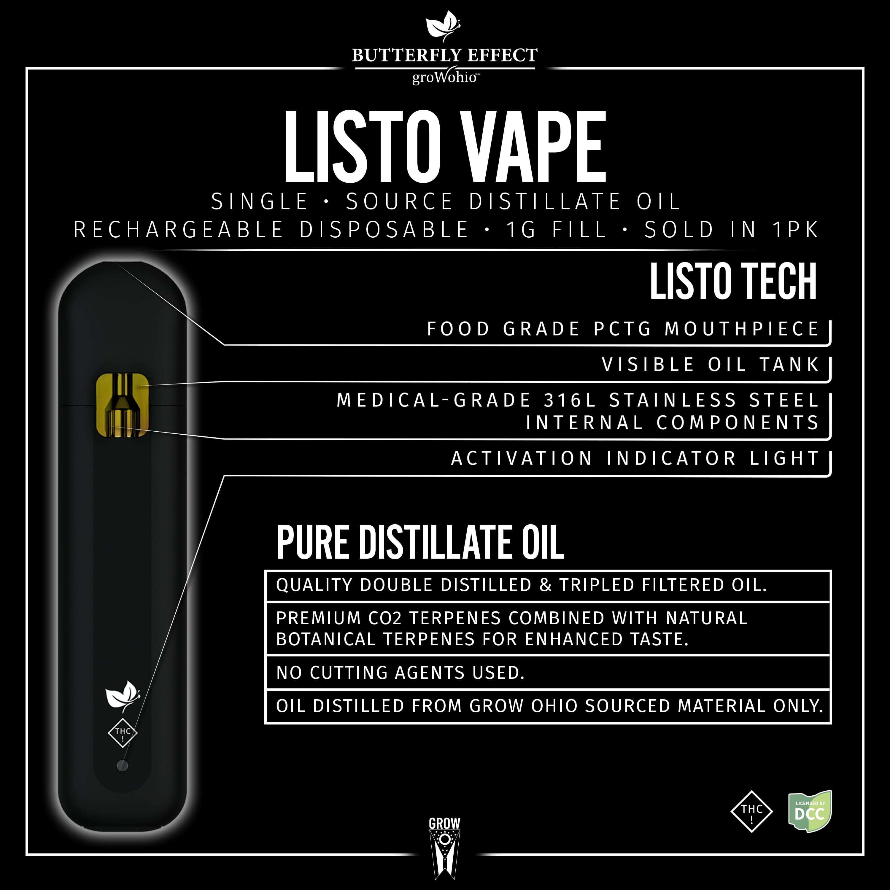 24K Disposable 1g (Hybrid) | Butterfly Effect