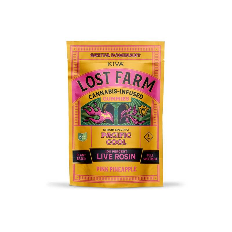 Lost Farm- Pink Pineapple x Pacific Cool Live Rosin Gummies | 100MG | 10pk |