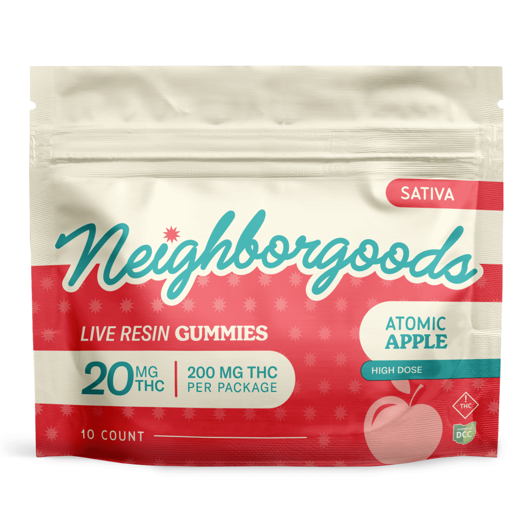 Neighborgoods - Atomic Apple - Live Resin Gummies - 200mg (10pk) - Sativa
