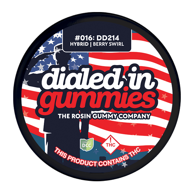 DD214 Berry Swirl Hybrid Rosin Gummies