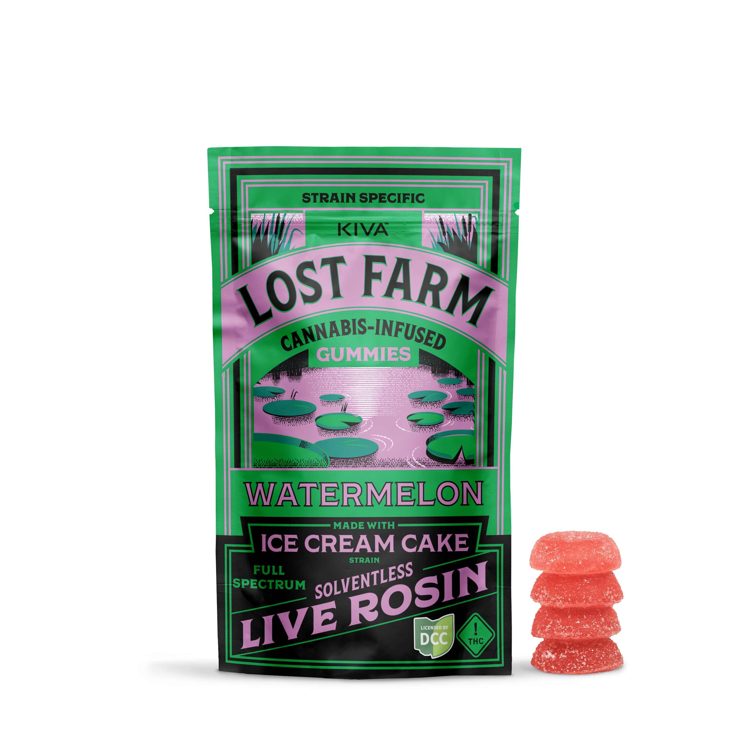 Ice Cream Cake - Watermelon | 10pk 110mg Live Rosin Gummies
