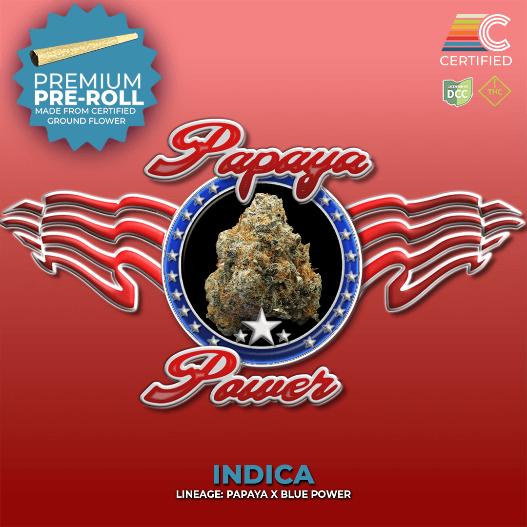 Papaya Power (Indica-Hybrid) - Pre Roll - 1g - 1pk