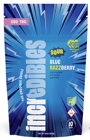Sour Blue Razzberry 1:1 CBG Gummies