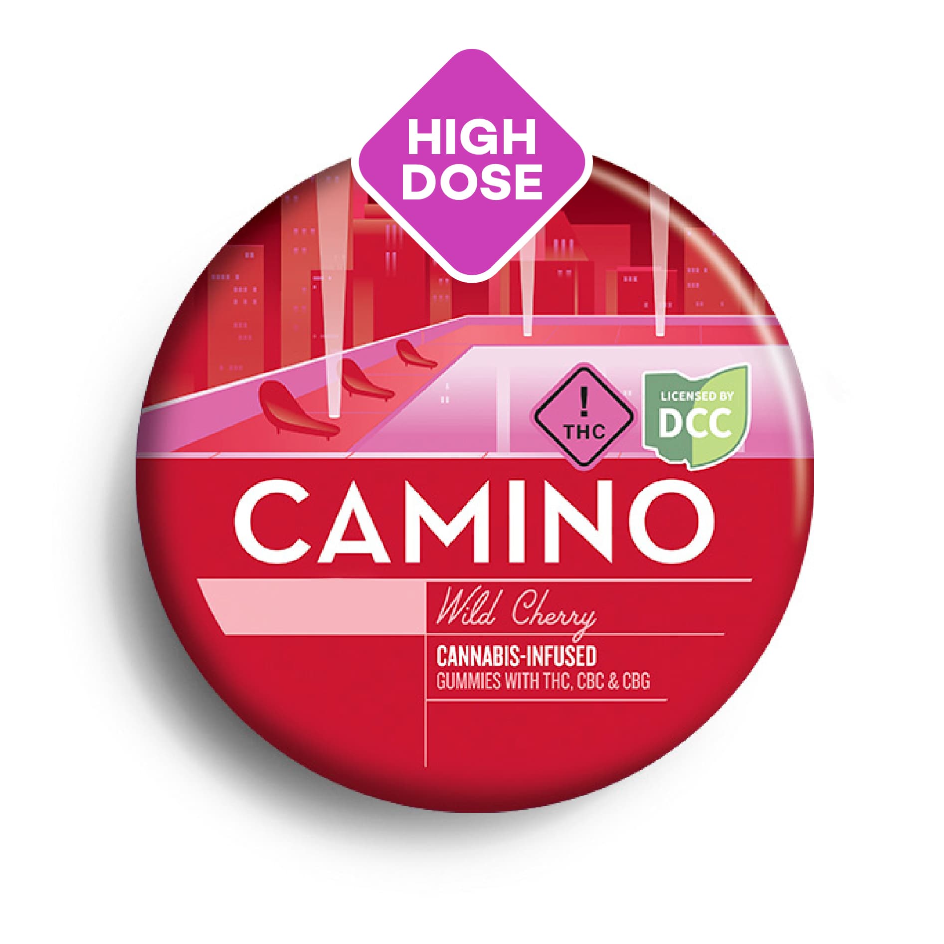 Camino - Wild Cherry (High Dose) - Gummies - 500mg (20pk) - Sativa