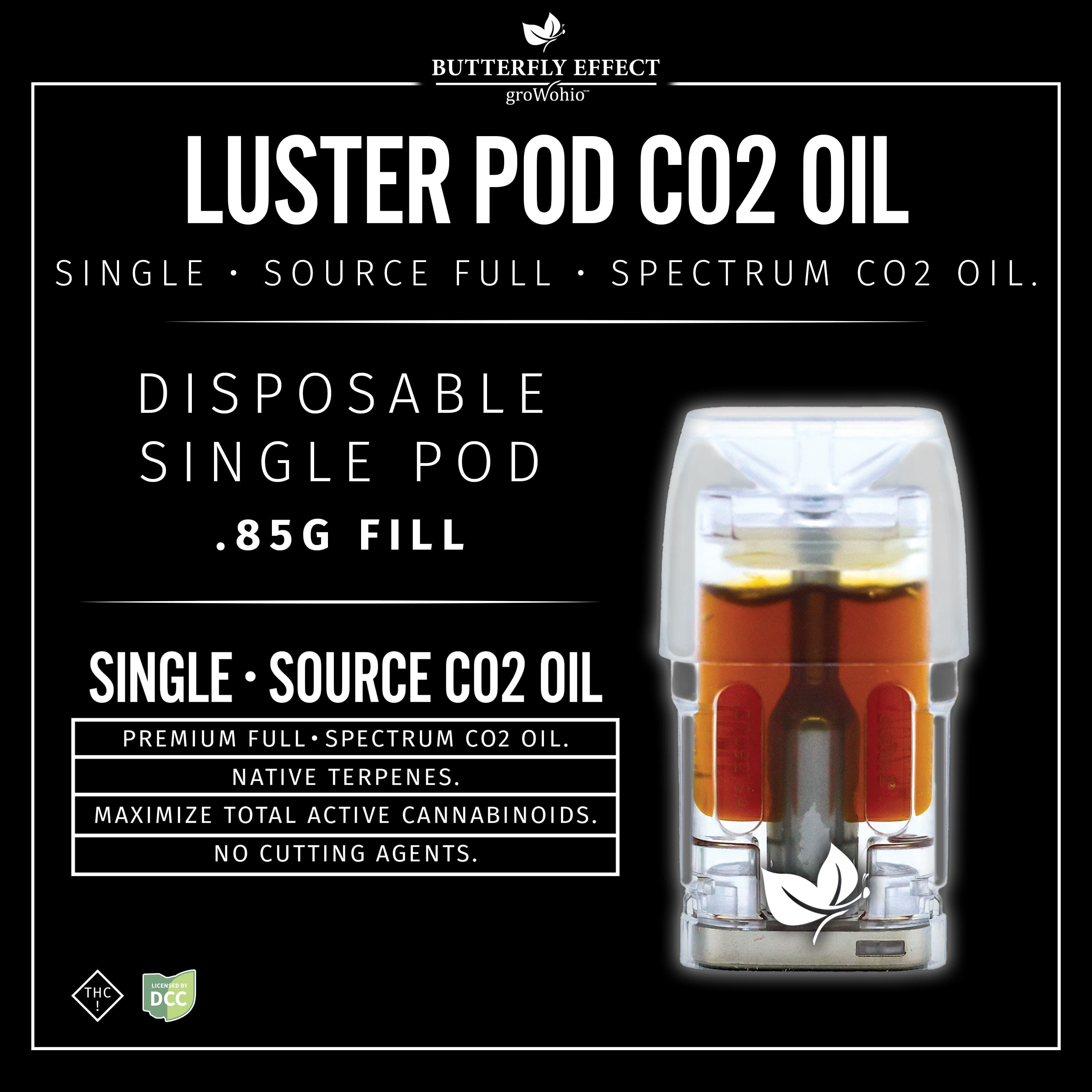 Peach Dosi Luster Pod .85g (Indica) | Butterfly Effect