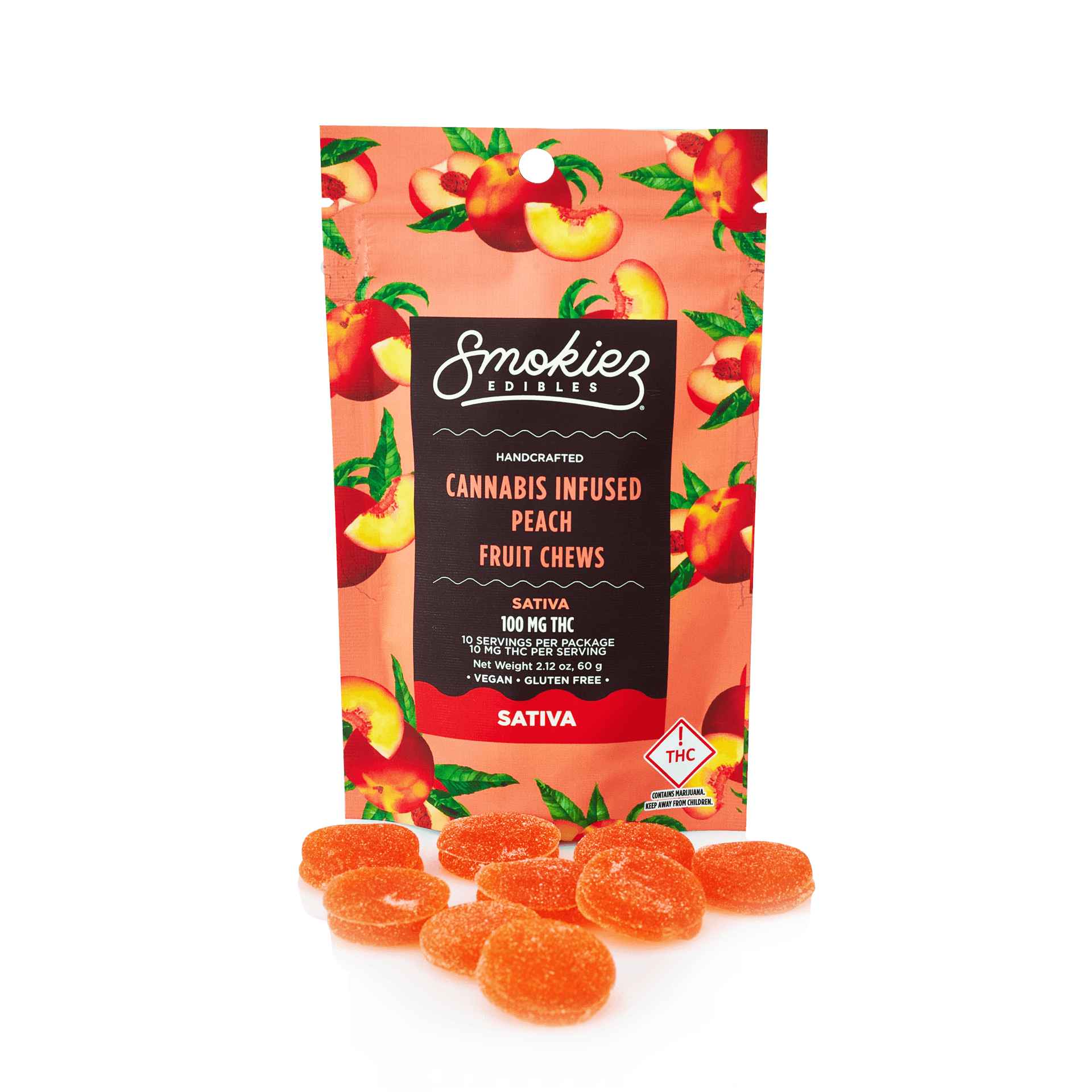 Sweet Peach Fruit Chews 10pk - 475701