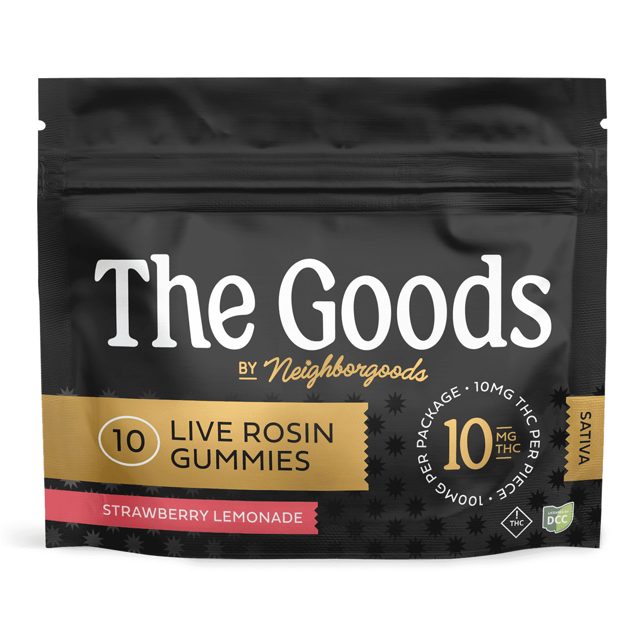 Strawberry Lemonade - Live Rosin Gummies - 100mg (10pk) - Sativa