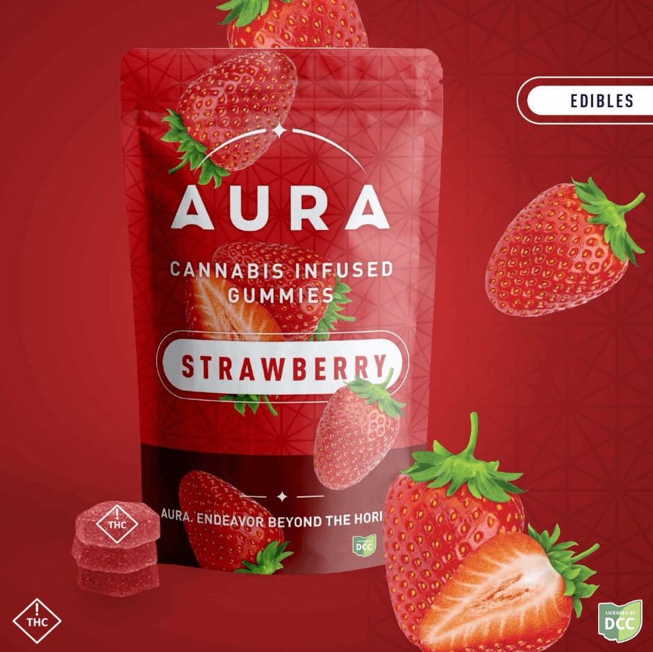 Aura - Strawberry + CBC Gummies - 24ct - 210mg
