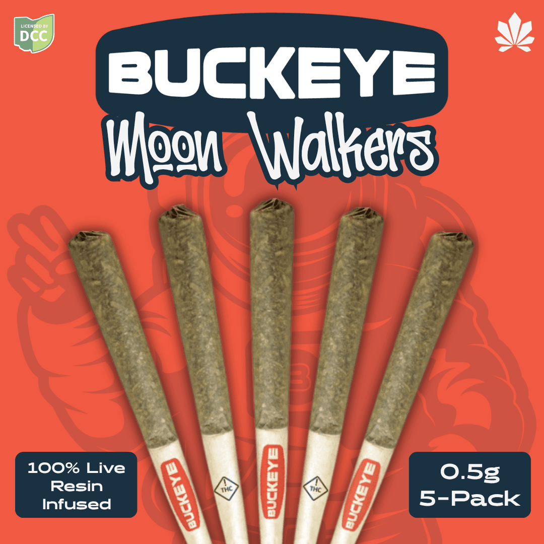 0.5g | 100% Live Resin Infused Moon Walker Pre Roll 5-Pack - Super Orange