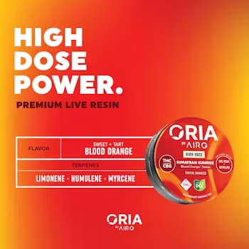 Sumatran Sunrise + CBG Live Resin Gummies 500mg (Sativa) | Oria