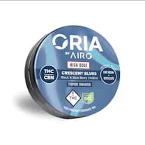 Crescent Blue + CBN Live Resin Gummies 500mg (Indica) | Oria