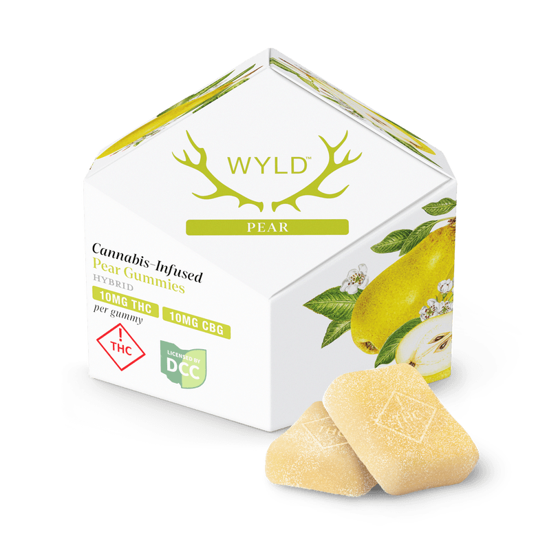 Pear 1:1 CBG Gummies 110mg (Hybrid) | Wyld