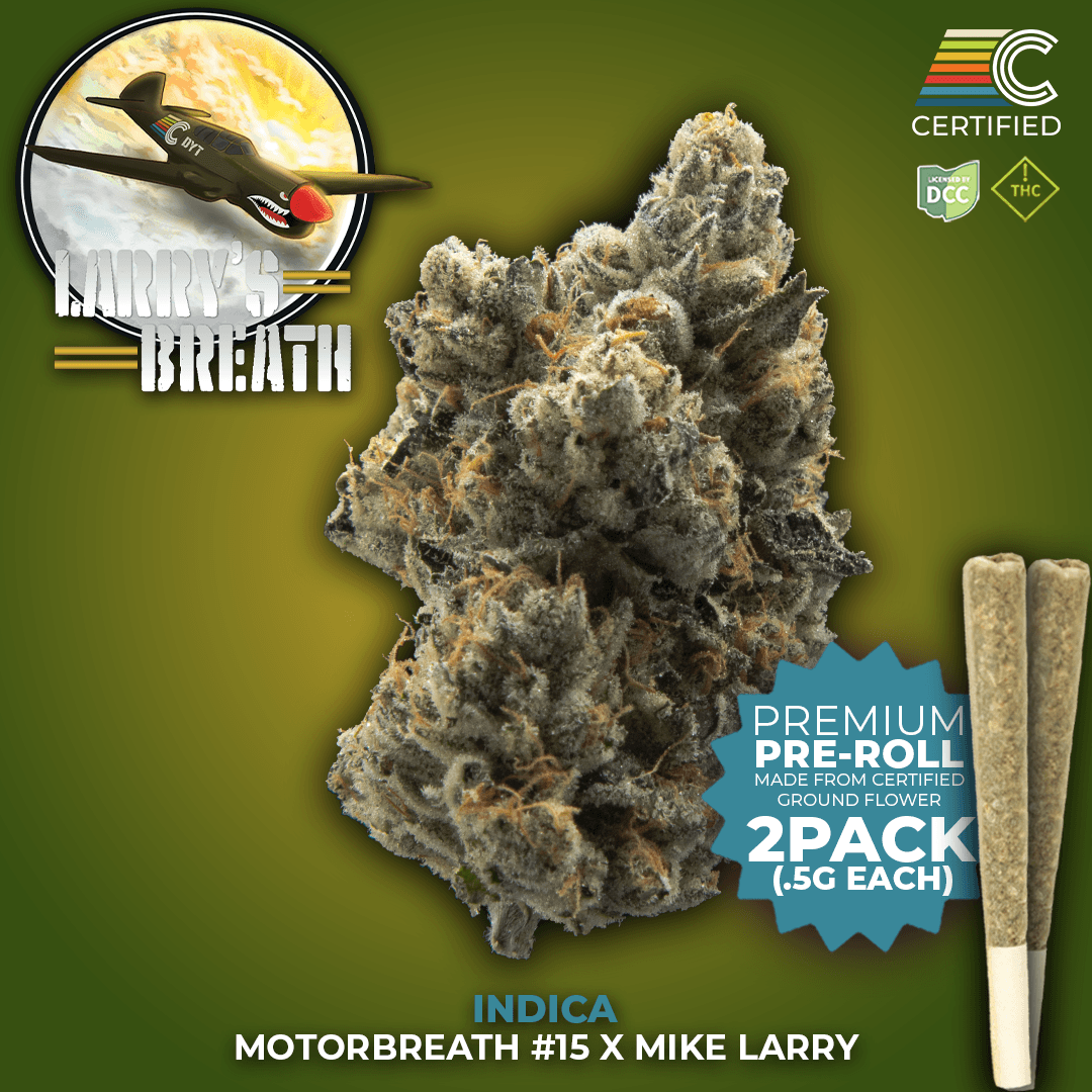 Larry's Breath Pre-Rolls 2pk .5g (Indica) | Certified Cultivators