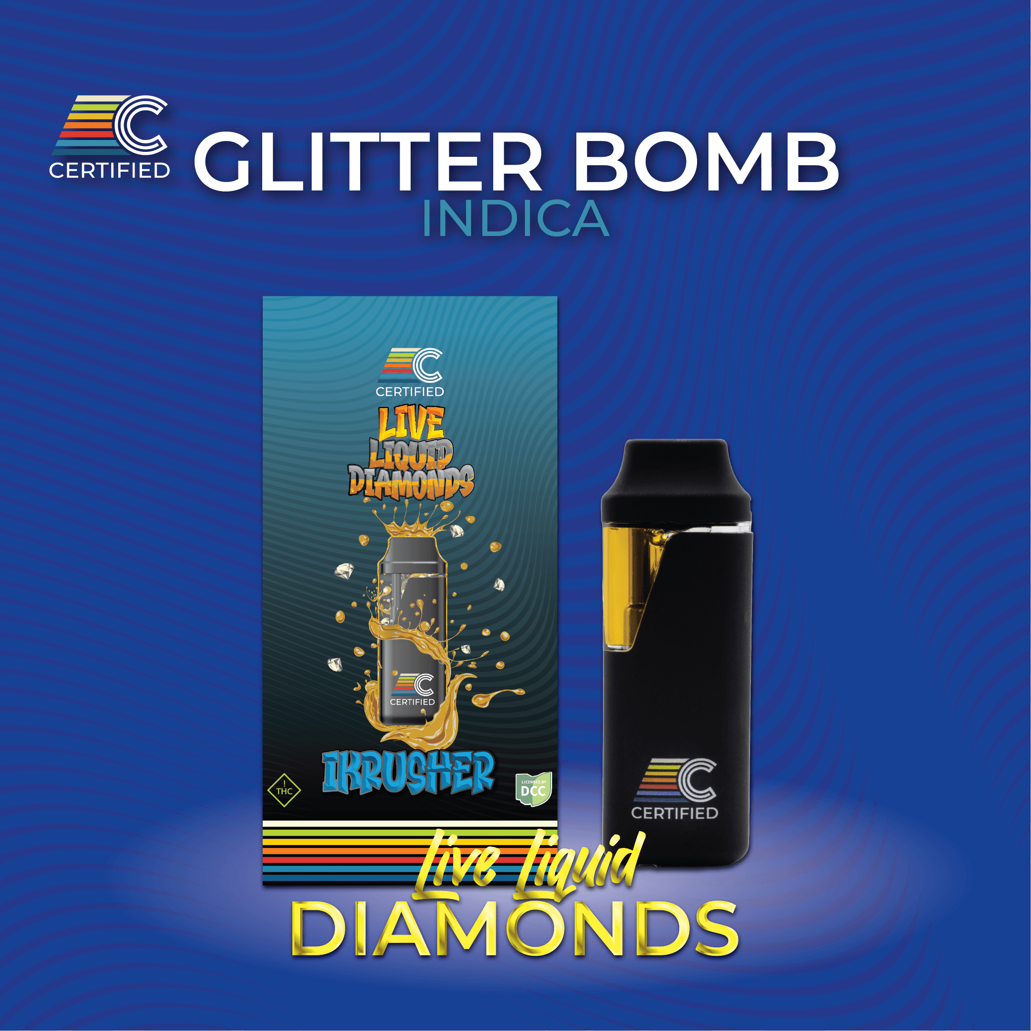 Certified: Glitter Bomb - Live Resin iKrusher Disposable
