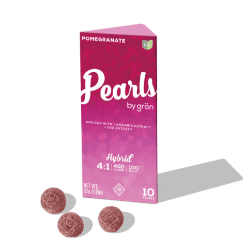 Gron - Pomegranate 4:1 CBD Hybrid Gummy Pearls - 10ct - 100mg