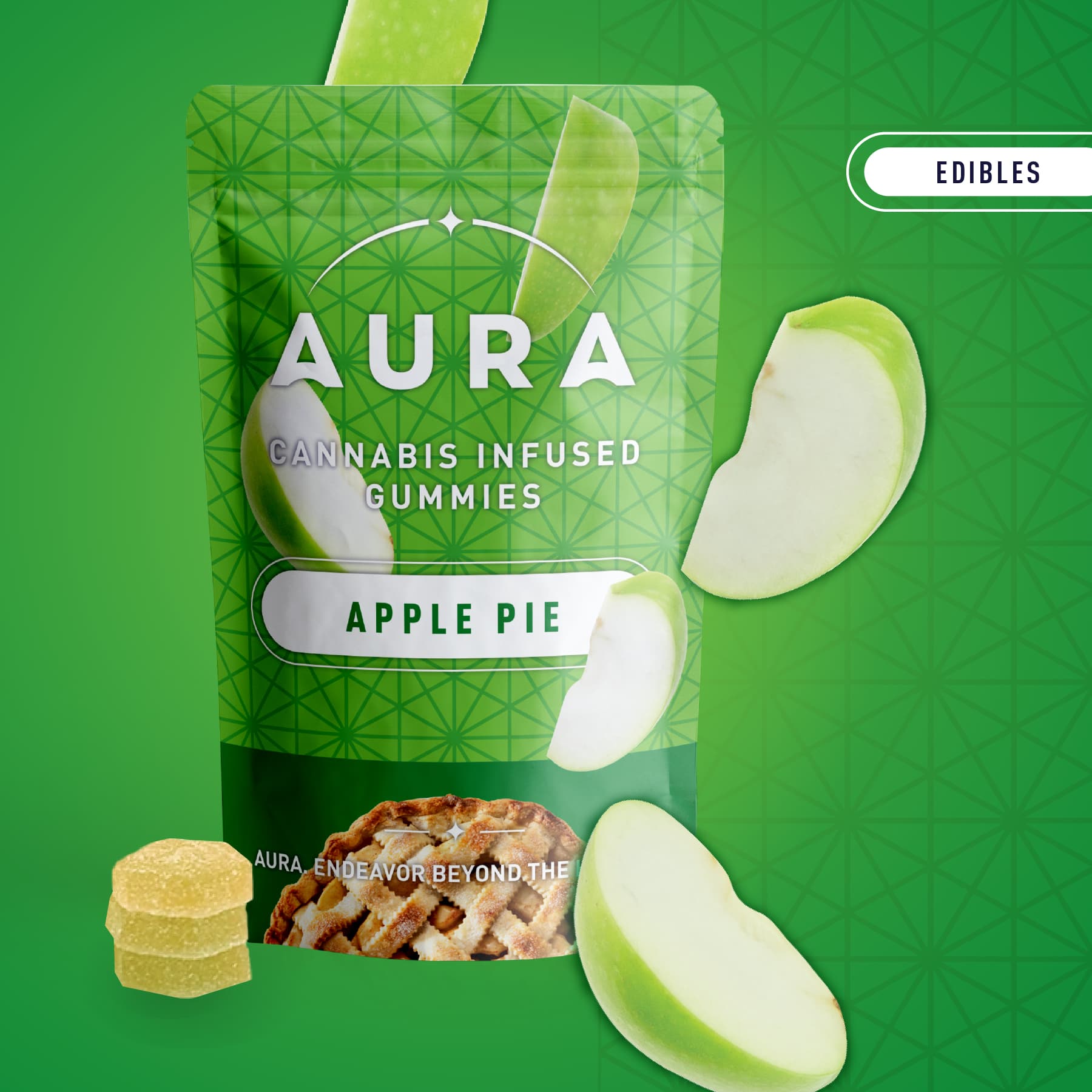 Aura: Apple Pie + CBD - Gummies 12pk 110mg