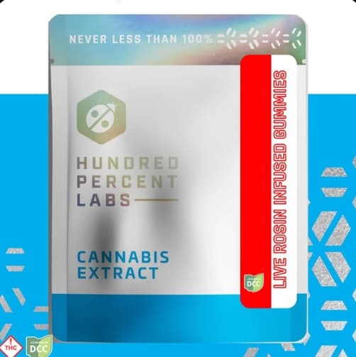 Hundred Percent Labs: Strawberry Banana Crunch - Live Rosin Gummies 11pk 110mg