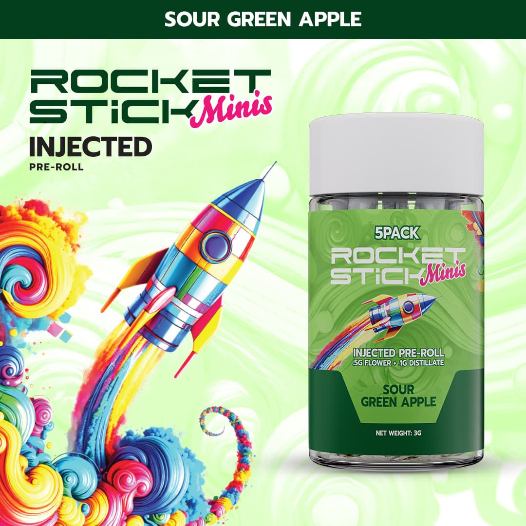 Sour Green Apple 5pk Injected