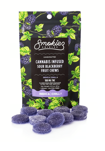 Smokiez - Sour Blackberry - Gummies - 100mg (10pk) -  Indica