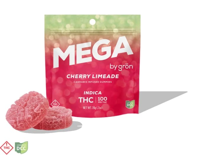 Grön | Gummies | Mega Pearl | Cherry Limeade | 100mg | 2 Pieces