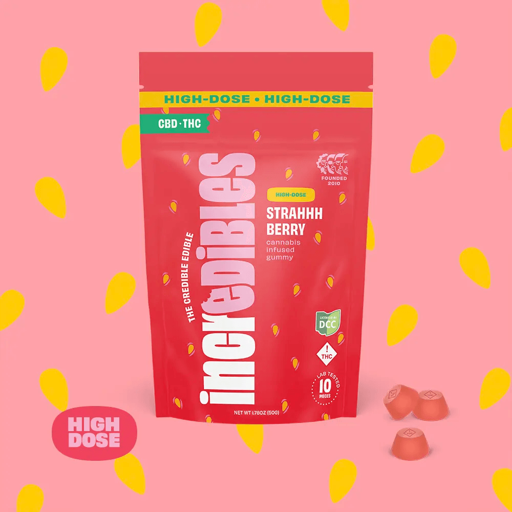 Incredibles: 1:1 THC:CBD Strahhhberry - Gummies 10pk 500mg