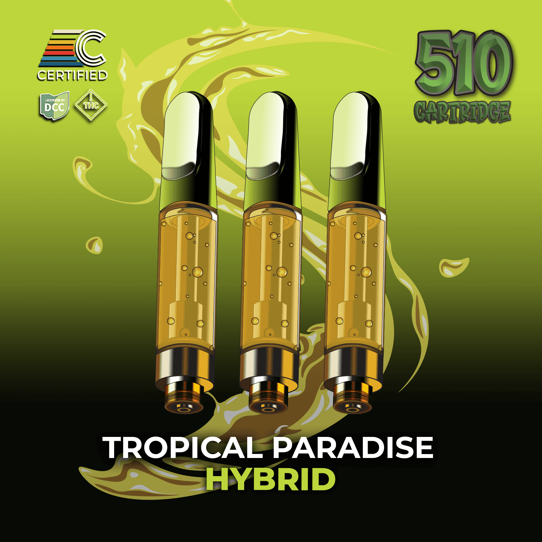 Tropical Paradise 3pk Distillate Cartridge