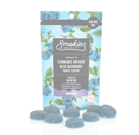 Smokiez: Sweet Blue Raspberry - Fruit Chews 6pk 305mg