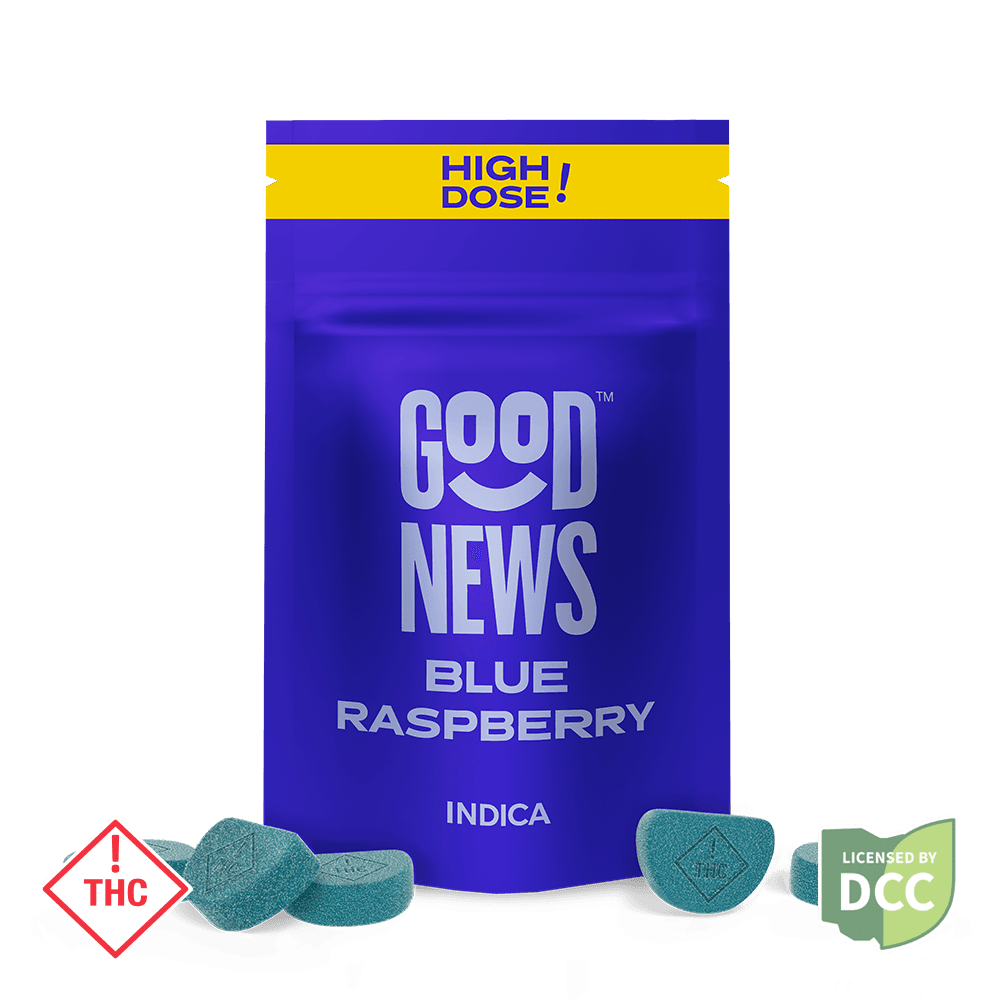 Good News - Blue Raspberry (High Dose) - Gummies - 550mg (10pk) - Indica