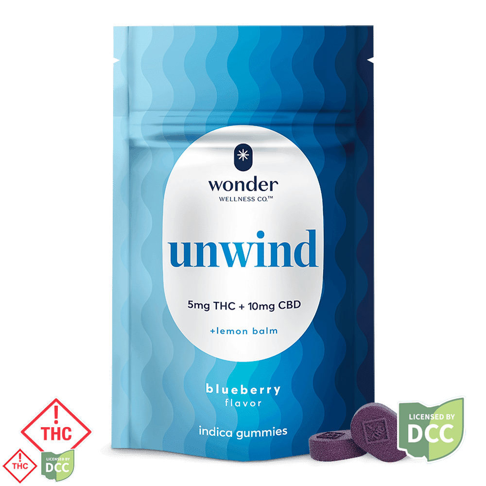 *Wonder | Unwind 2:1 Blueberry Gummies [20pk] (200mg CBD/90mg THC)