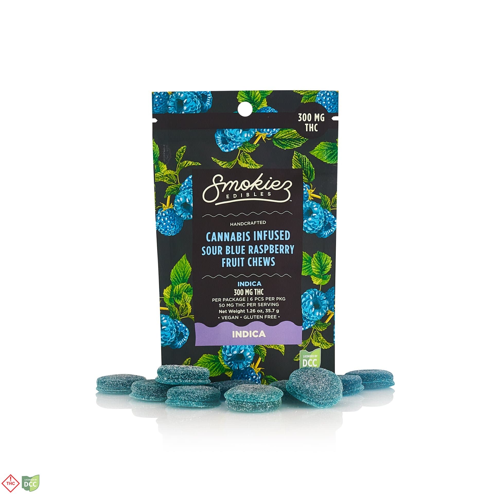 Sour Blue Raspberry - Indica [6pk] (330mg THC)