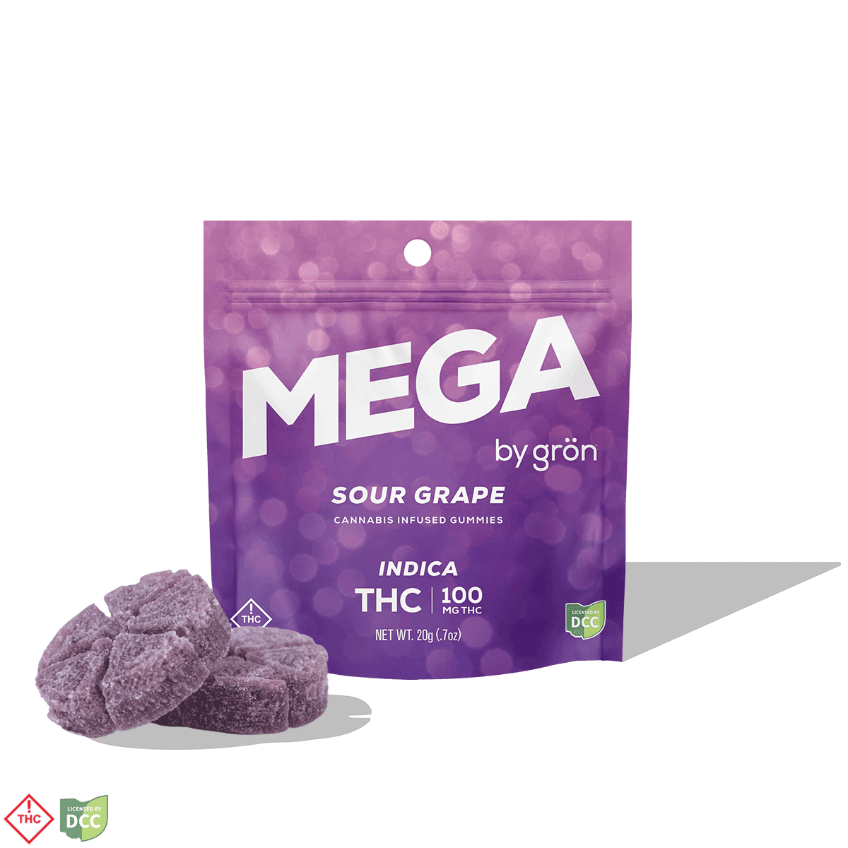 Sour Grape Mega Pearl [2pk, 10 Servings] (100mg)