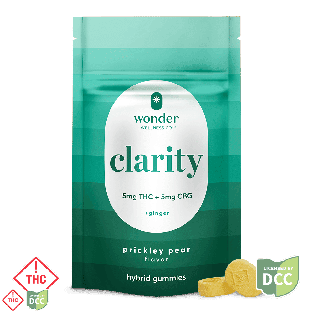 *Wonder | Clarity 1:1 Prickly Pear Gummies [20pk] (110mg CBG/110mg THC)