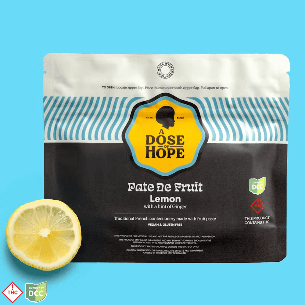 Lemon Ginger Pate De Fruit [10pk] (110mg)