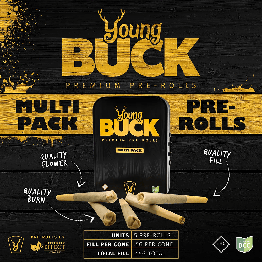 YOUNG BUCK - GRMPZ - PREROLL - [2.5G] - 5PK - HYBRID