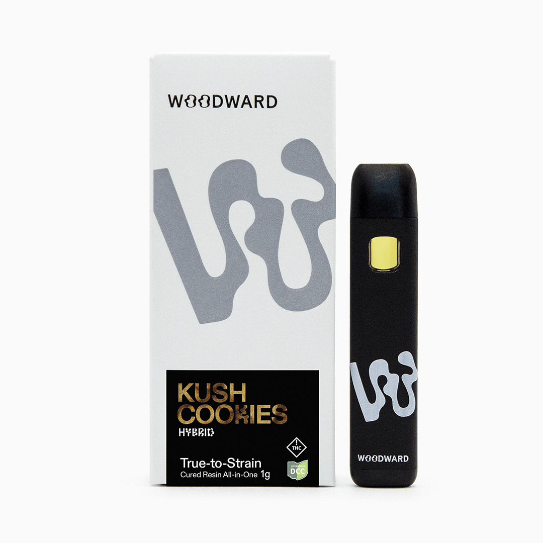 WOODWARD FINE CANNABIS - KUSH COOKIES - CURED RESIN DISPOSABLE - [1G] - HYBRID