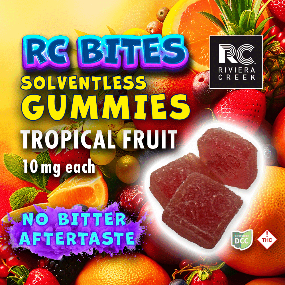 RIVIERA CREEK - TROPICAL - SOLVENTLESS GUMMIES - [30MG] - 3PK