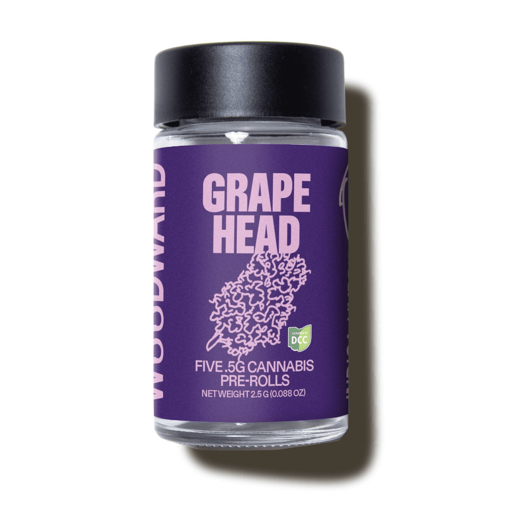 WOODWARD FINE CANNABIS - GRAPEHEAD - PREROLL - [2.5G] - 5PK - SATIVA