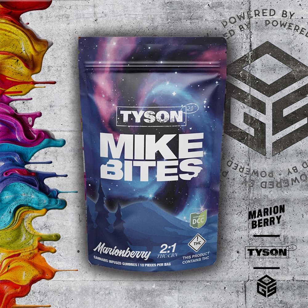 TYSON 2.0 - MIKE BITES MARIONBERRY 2:1 THC / CBN - [110MG THC / 55MG CBN] - 10PK - INDICA