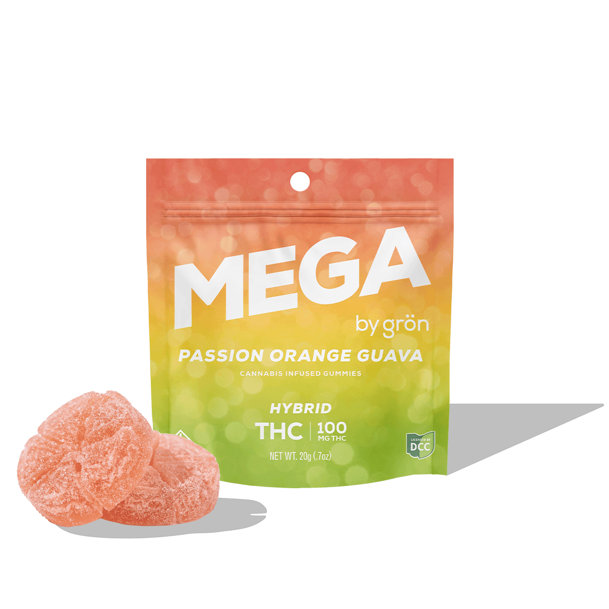 Gron - Passion Orange Guava Mega Pearl - Gummies - 100mg (10pk) - Hybrid