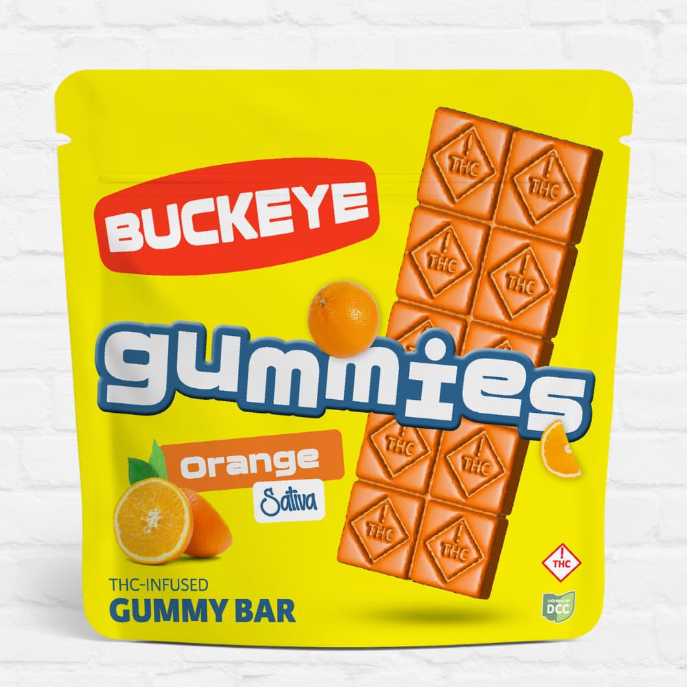 BUCKEYE RELIEF - ORANGE GUMMY BAR - [105MG] - 10PK