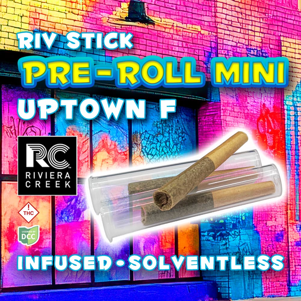 RIVIERA CREEK - UPTOWN F - INFUSED MINI PREROLL - [1G] - 3PK - INDICA