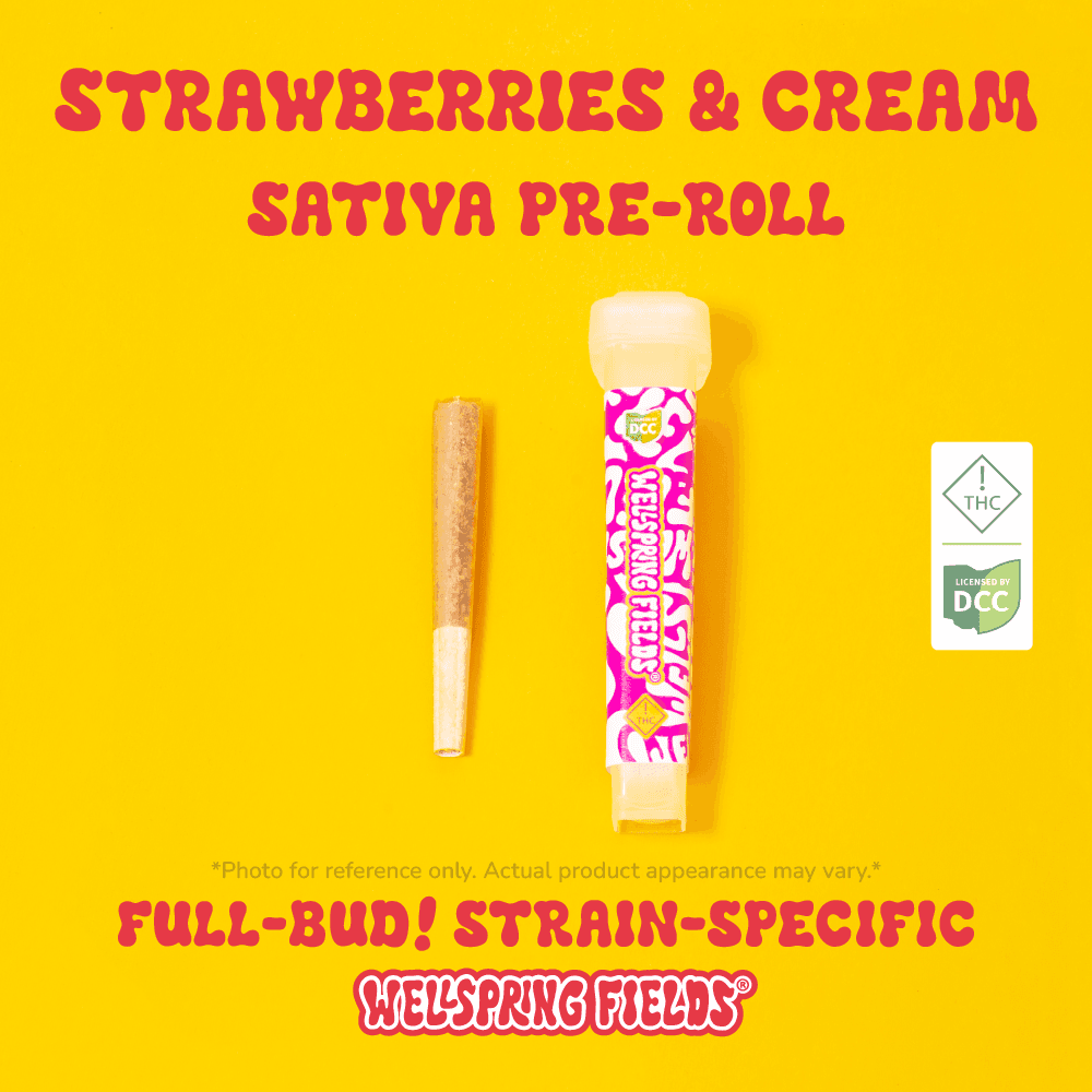 WELLSPRING FIELDS - STRAWBERRIES & CREAM - PREROLL - [0.35G] - SATIVA