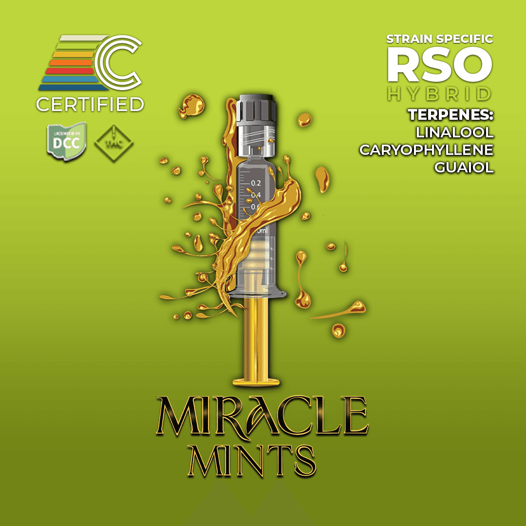 CERTIFIED CULTIVATORS  MIRACLE MINTS  RSO  HYBRID