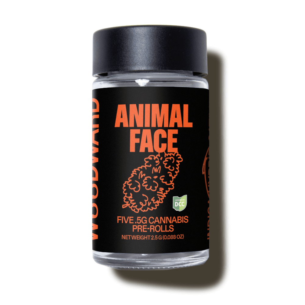 WOODWARD FINE CANNABIS - ANIMAL FACE - PREROLL - [2.5G] - 5PK - HYBRID
